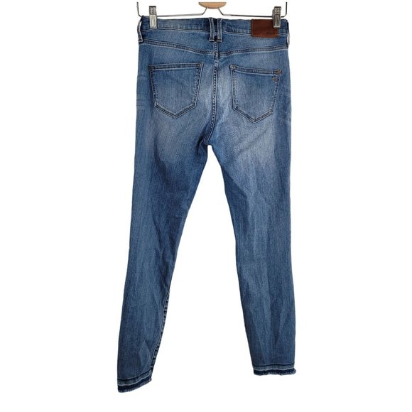 Madewell High Riser skinny destroyed raw hem jeans Size 27 - Picture 6 of 10